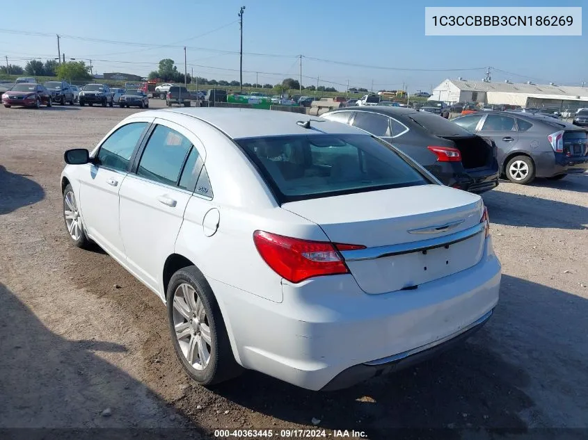 2012 Chrysler 200 Touring VIN: 1C3CCBBB3CN186269 Lot: 40363445