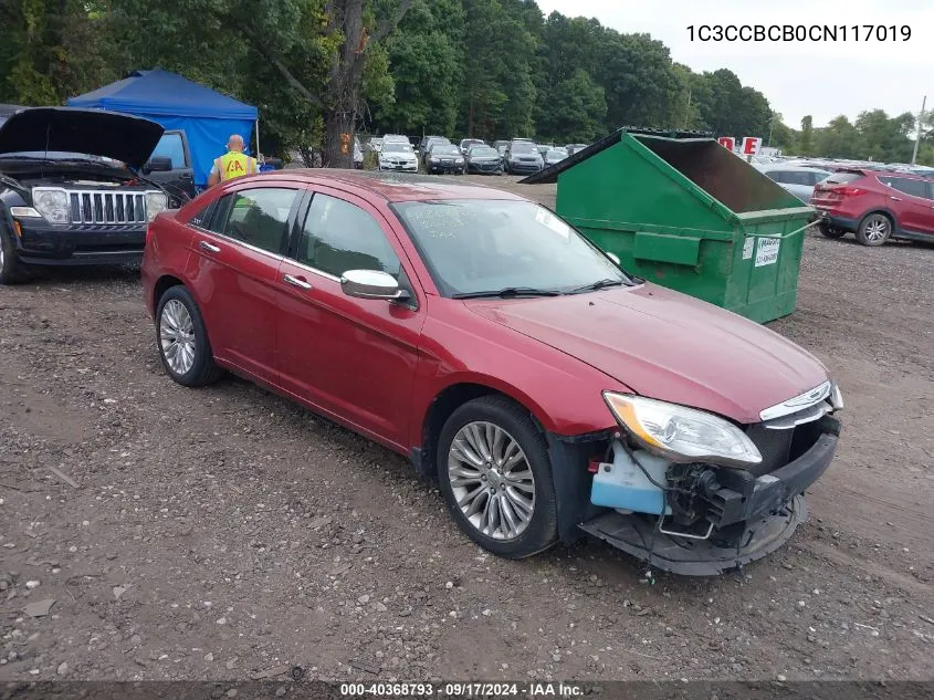 1C3CCBCB0CN117019 2012 Chrysler 200 Limited