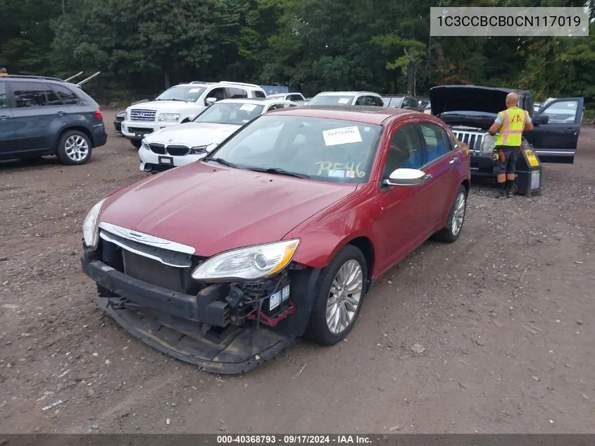 1C3CCBCB0CN117019 2012 Chrysler 200 Limited