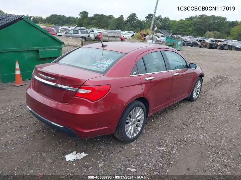 1C3CCBCB0CN117019 2012 Chrysler 200 Limited