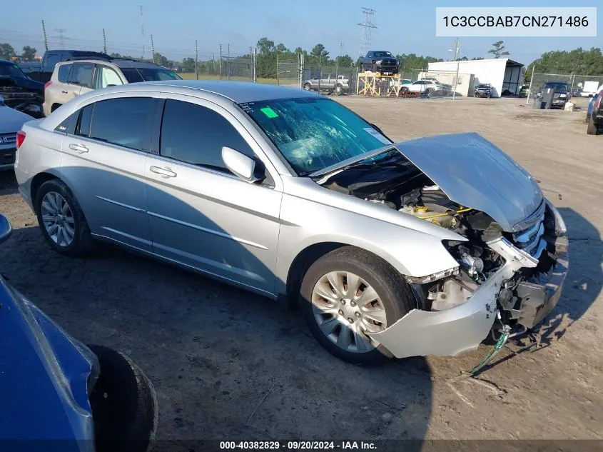 2012 Chrysler 200 Lx VIN: 1C3CCBAB7CN271486 Lot: 40382829