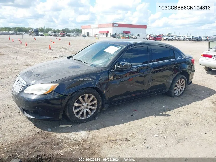 2012 Chrysler 200 Touring VIN: 1C3CCBBB8CN104813 Lot: 40420334