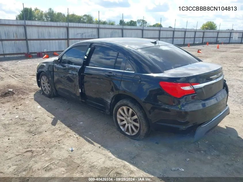 1C3CCBBB8CN104813 2012 Chrysler 200 Touring