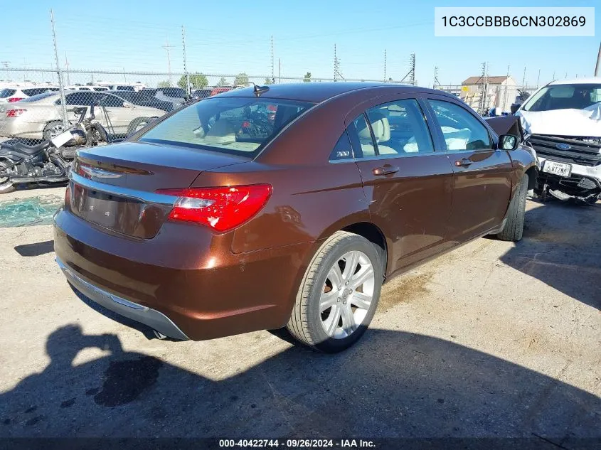 2012 Chrysler 200 Touring VIN: 1C3CCBBB6CN302869 Lot: 40422744