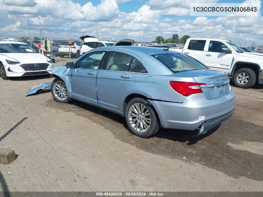 2012 Chrysler 200 Limited VIN: 1C3CCBCG5CN306843 Lot: 40426528