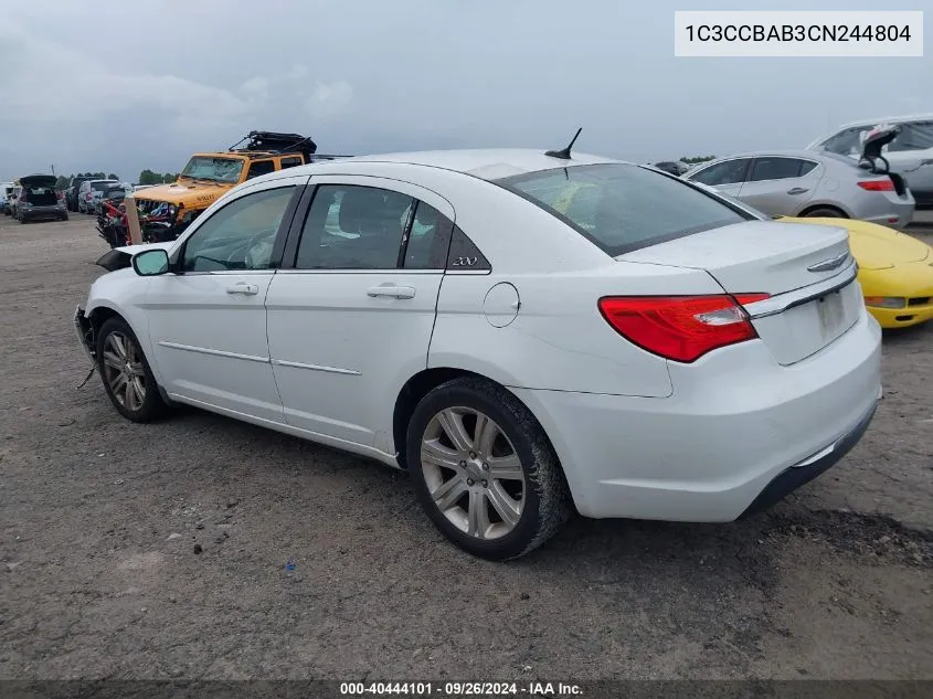 2012 Chrysler 200 Lx VIN: 1C3CCBAB3CN244804 Lot: 40444101