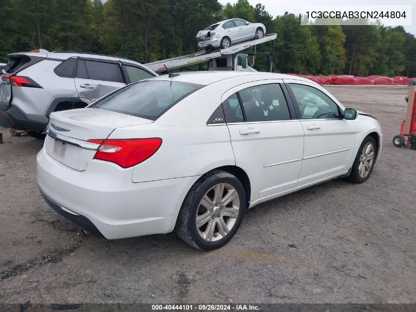 2012 Chrysler 200 Lx VIN: 1C3CCBAB3CN244804 Lot: 40444101