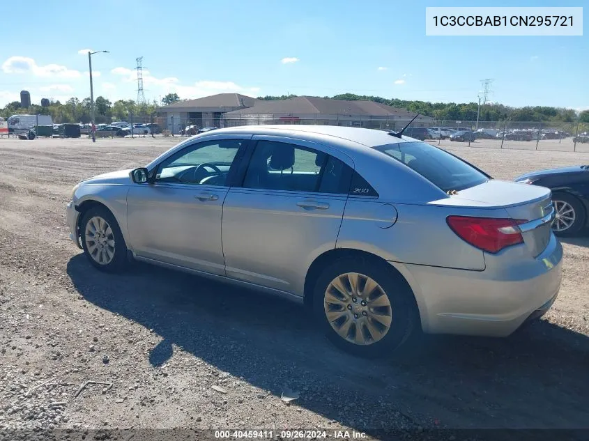 2012 Chrysler 200 Lx VIN: 1C3CCBAB1CN295721 Lot: 40459411