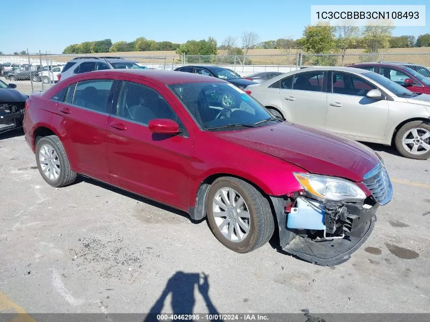 2012 Chrysler 200 Touring VIN: 1C3CCBBB3CN108493 Lot: 40462995