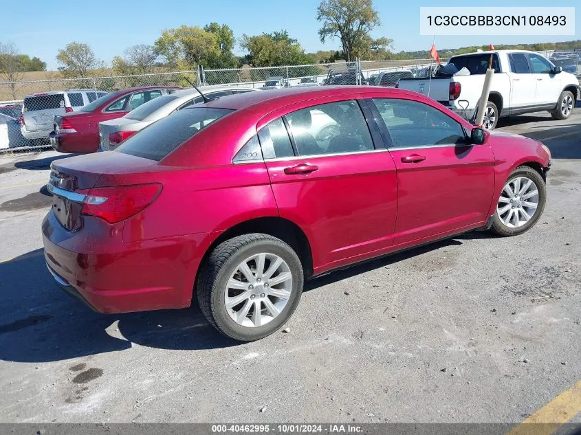 2012 Chrysler 200 Touring VIN: 1C3CCBBB3CN108493 Lot: 40462995