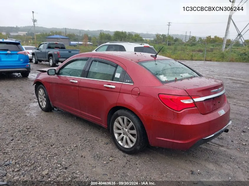 2012 Chrysler 200 Limited VIN: 1C3CCBCBXCN306244 Lot: 40469635