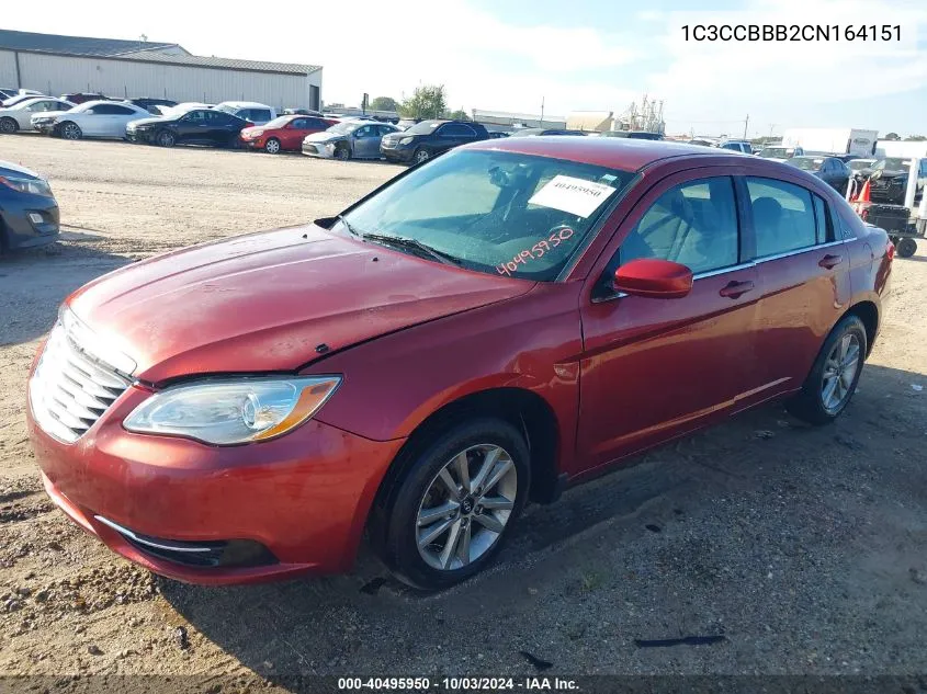 2012 Chrysler 200 Touring VIN: 1C3CCBBB2CN164151 Lot: 40495950