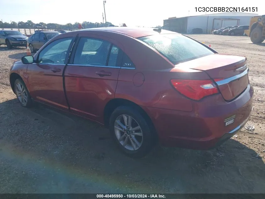 1C3CCBBB2CN164151 2012 Chrysler 200 Touring