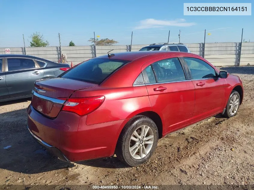 2012 Chrysler 200 Touring VIN: 1C3CCBBB2CN164151 Lot: 40495950