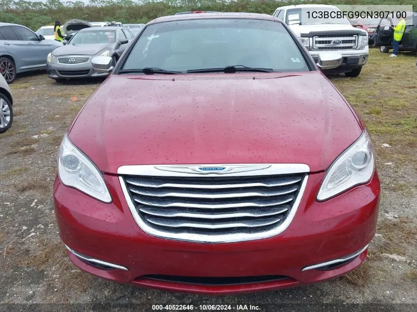 2012 Chrysler 200 Limited VIN: 1C3BCBFG9CN307100 Lot: 40522646