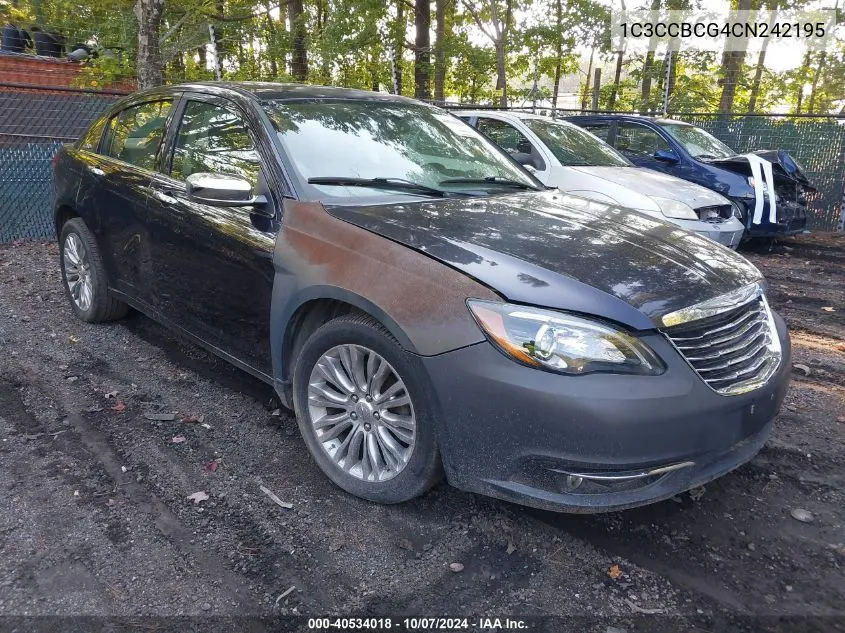 2012 Chrysler 200 Limited VIN: 1C3CCBCG4CN242195 Lot: 40534018