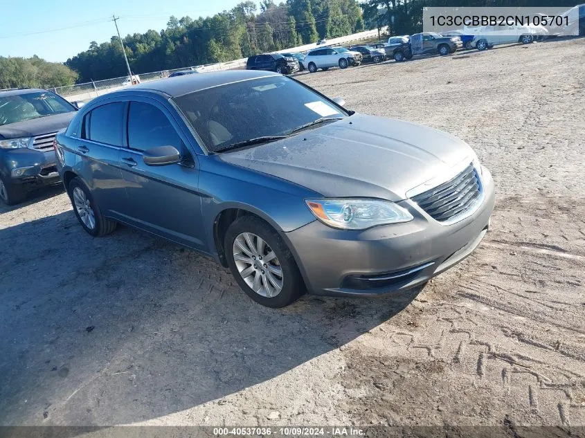 2012 Chrysler 200 Touring VIN: 1C3CCBBB2CN105701 Lot: 40537036