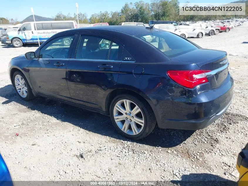 2012 Chrysler 200 Touring VIN: 1C3CCBBG4CN122205 Lot: 40561963