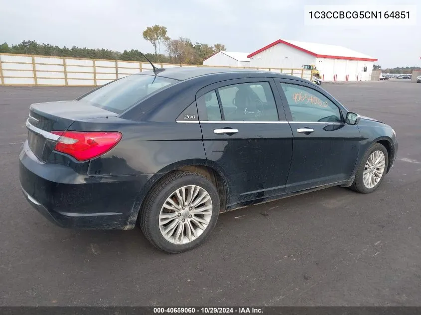 2012 Chrysler 200 Limited VIN: 1C3CCBCG5CN164851 Lot: 40659060