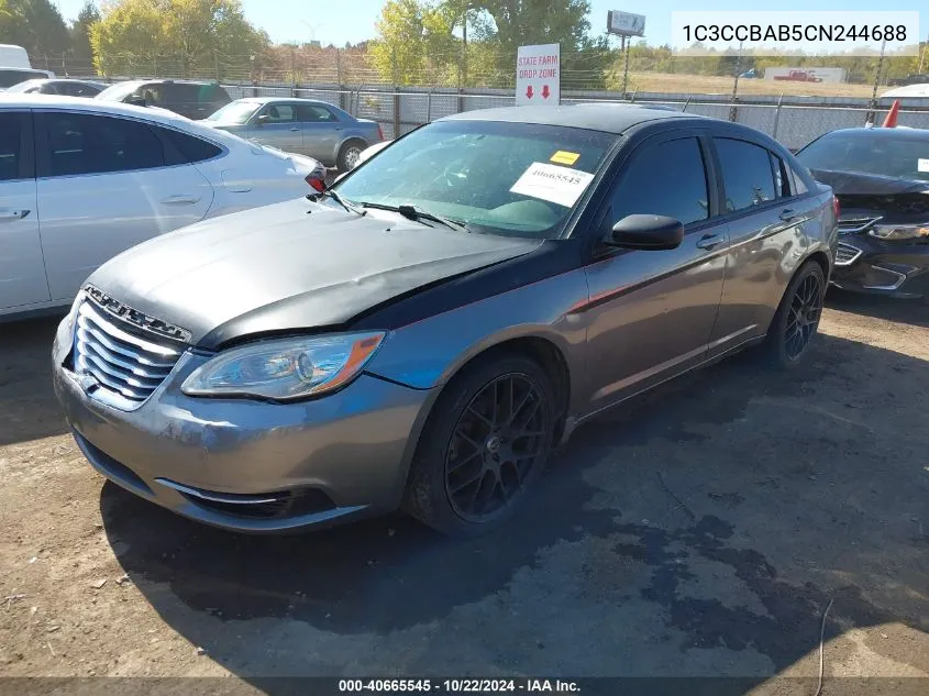 2012 Chrysler 200 Lx VIN: 1C3CCBAB5CN244688 Lot: 40665545