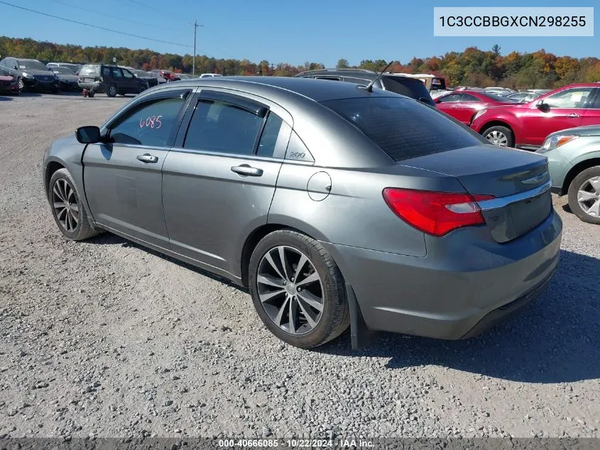 2012 Chrysler 200 Touring VIN: 1C3CCBBGXCN298255 Lot: 40666085