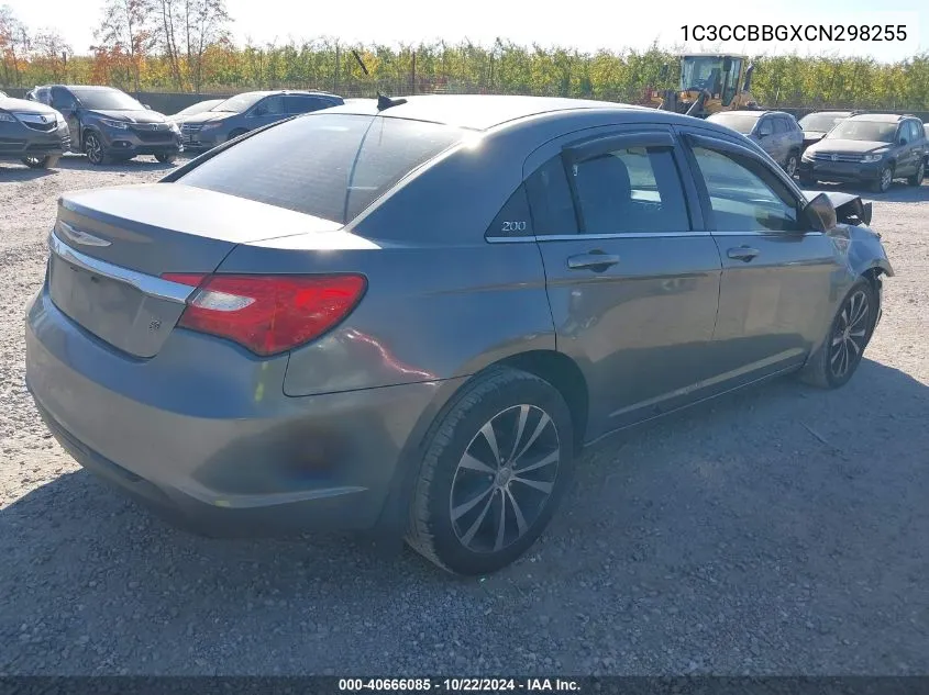 2012 Chrysler 200 Touring VIN: 1C3CCBBGXCN298255 Lot: 40666085