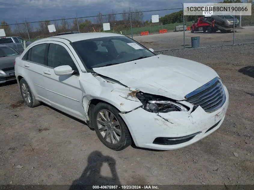 1C3CCBBB8CN190866 2012 Chrysler 200 Touring