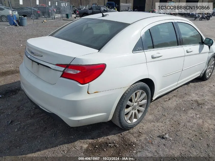 1C3CCBBB8CN190866 2012 Chrysler 200 Touring