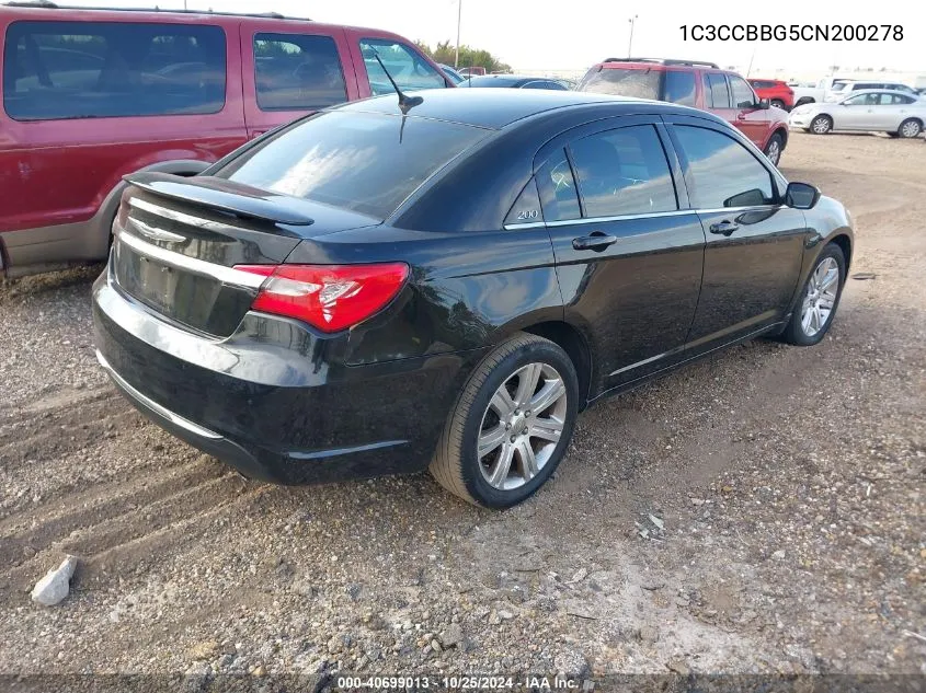 2012 Chrysler 200 Touring VIN: 1C3CCBBG5CN200278 Lot: 40699013