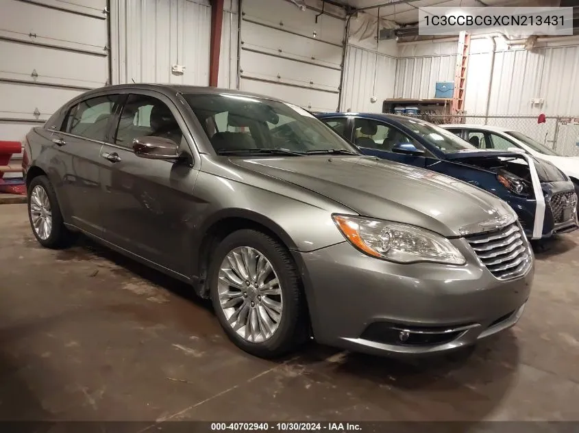 2012 Chrysler 200 Limited VIN: 1C3CCBCGXCN213431 Lot: 40702940