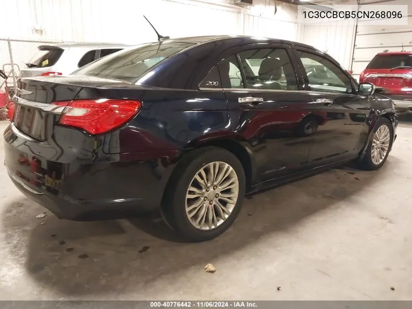 2012 Chrysler 200 Limited VIN: 1C3CCBCB5CN268096 Lot: 40776442