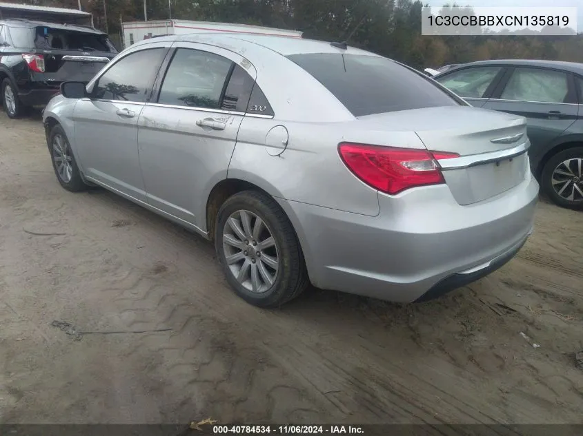 1C3CCBBBXCN135819 2012 Chrysler 200 Touring