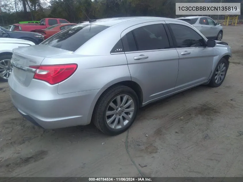 1C3CCBBBXCN135819 2012 Chrysler 200 Touring