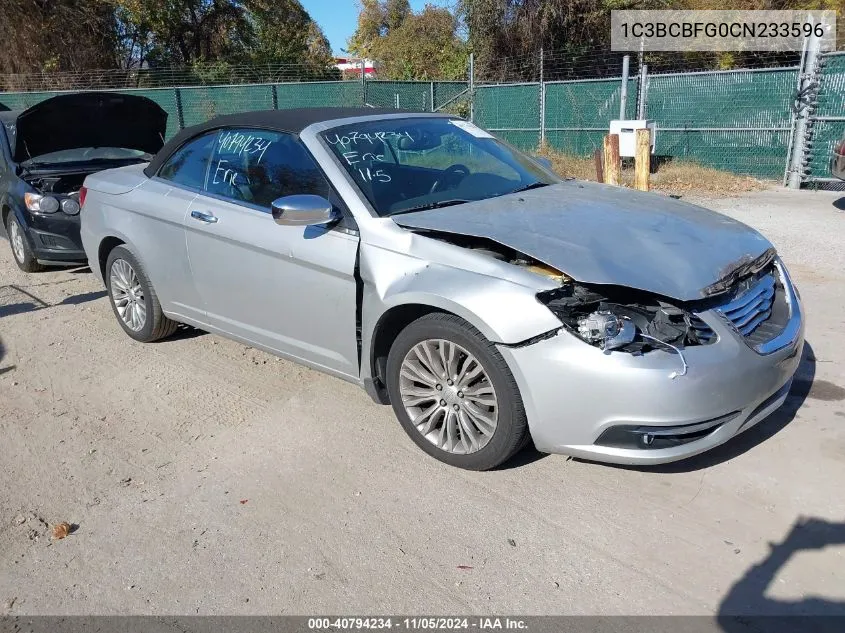 2012 Chrysler 200 Limited VIN: 1C3BCBFG0CN233596 Lot: 40794234