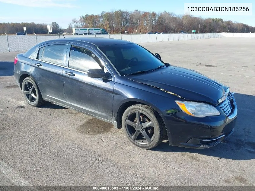 2012 Chrysler 200 Lx VIN: 1C3CCBAB3CN186256 Lot: 40813503