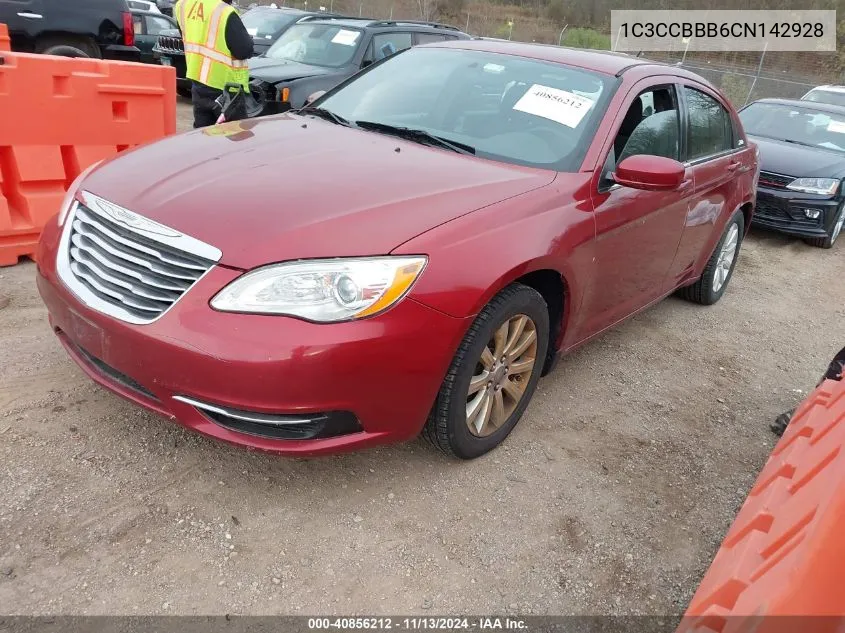 2012 Chrysler 200 Touring VIN: 1C3CCBBB6CN142928 Lot: 40856212