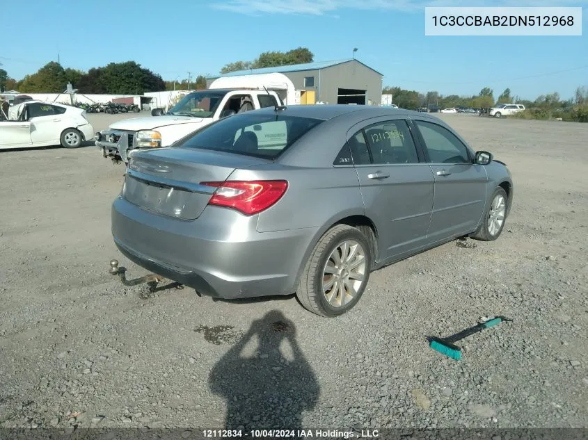 2013 Chrysler 200 Lx VIN: 1C3CCBAB2DN512968 Lot: 12112834