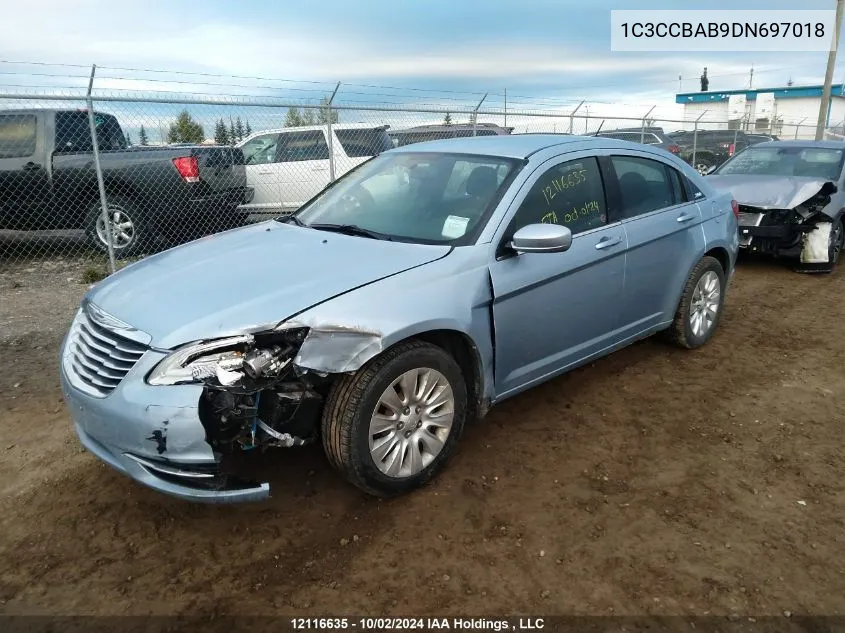 2013 Chrysler 200 Lx VIN: 1C3CCBAB9DN697018 Lot: 12116635