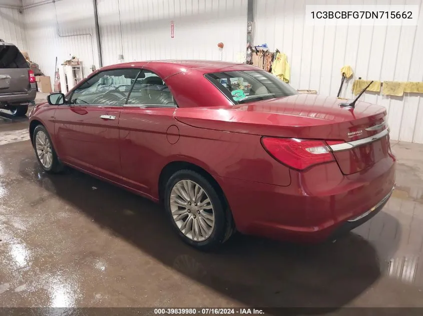 2013 Chrysler 200 Limited VIN: 1C3BCBFG7DN715662 Lot: 39839980