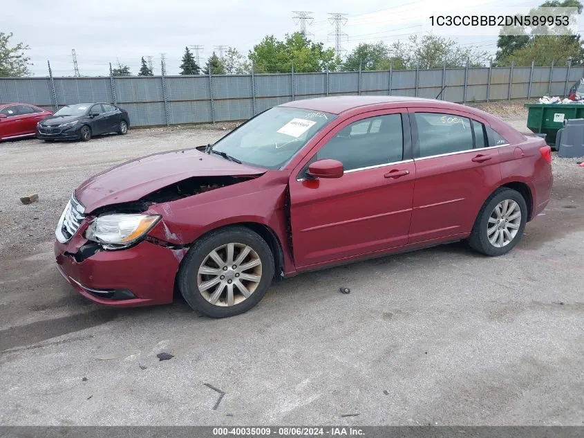 2013 Chrysler 200 Touring VIN: 1C3CCBBB2DN589953 Lot: 40035009