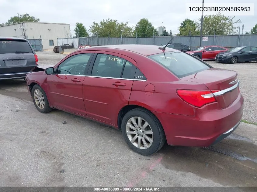 2013 Chrysler 200 Touring VIN: 1C3CCBBB2DN589953 Lot: 40035009