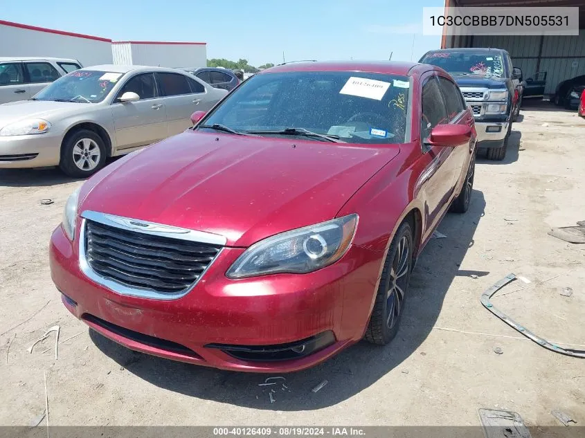 2013 Chrysler 200 Touring VIN: 1C3CCBBB7DN505531 Lot: 40126409