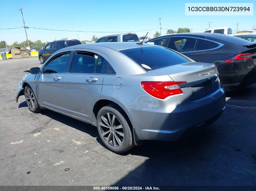 2013 Chrysler 200 Touring VIN: 1C3CCBBG3DN723994 Lot: 40159086