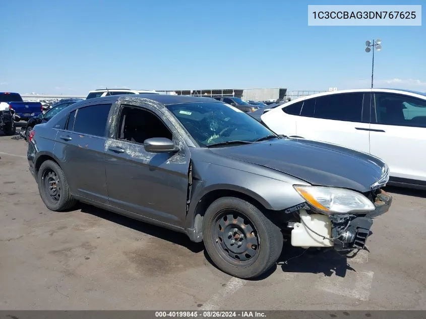 2013 Chrysler 200 Lx VIN: 1C3CCBAG3DN767625 Lot: 40199845