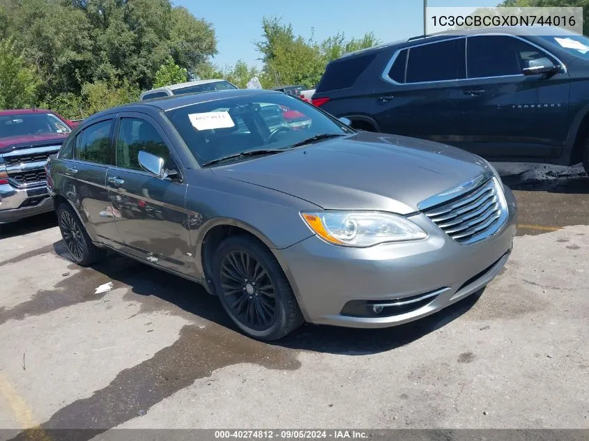 2013 Chrysler 200 Limited VIN: 1C3CCBCGXDN744016 Lot: 40274812