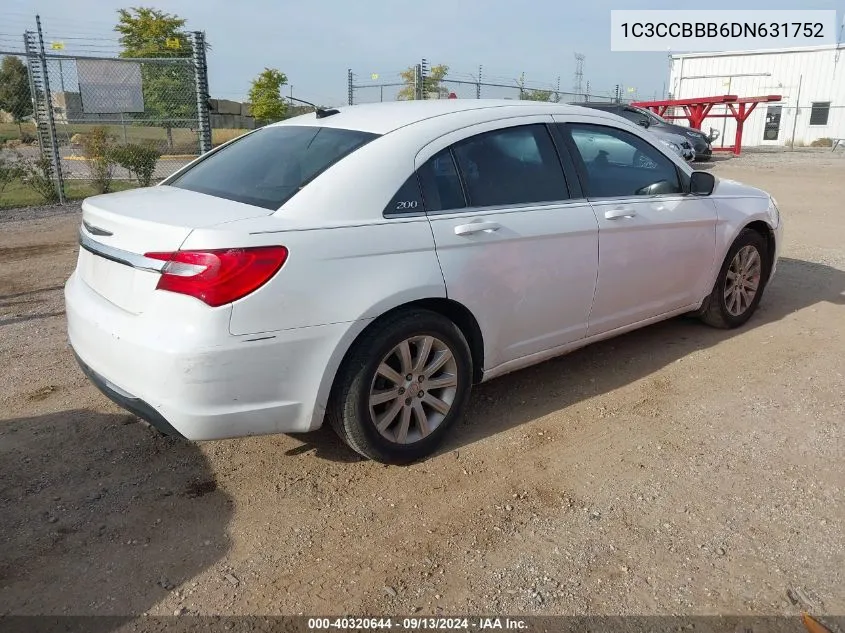 2013 Chrysler 200 Touring VIN: 1C3CCBBB6DN631752 Lot: 40320644