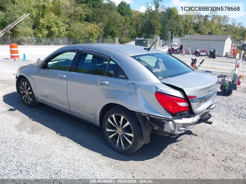 2013 Chrysler 200 Touring VIN: 1C3CCBBB3DN578668 Lot: 40399491