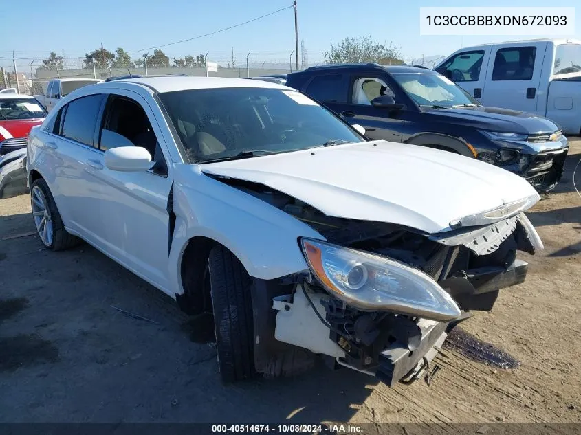 2013 Chrysler 200 Touring VIN: 1C3CCBBBXDN672093 Lot: 40514674