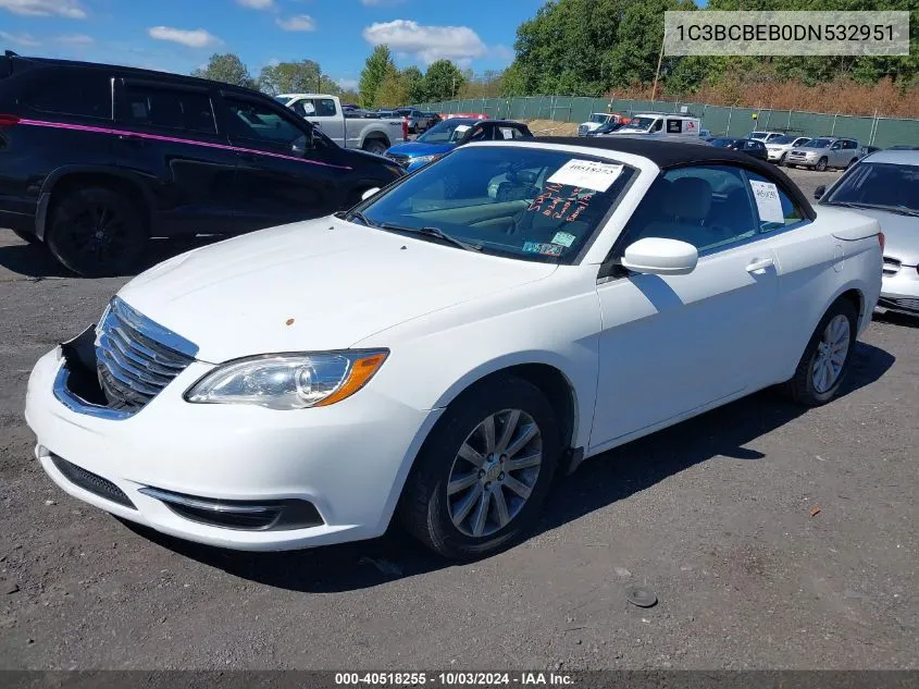 2013 Chrysler 200 Touring VIN: 1C3BCBEB0DN532951 Lot: 40518255