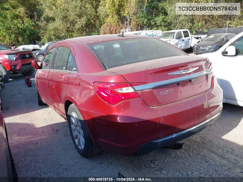 1C3CCBBB0DN578434 2013 Chrysler 200 Touring